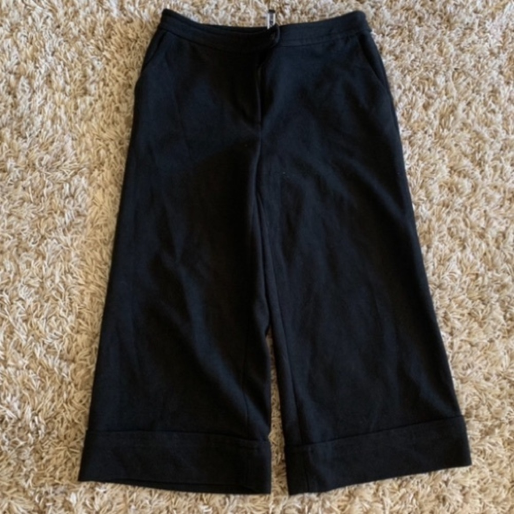 Plenty by Tracy Reese wide leg crop black dress pant size 4